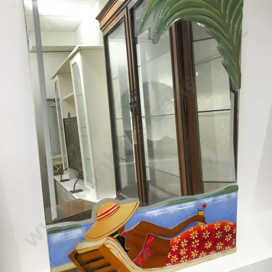 Decorative Art Glass Wall Mirror