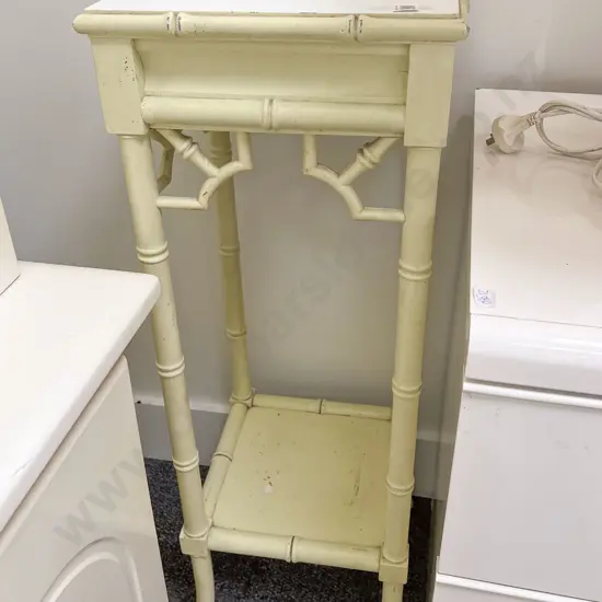 Painted Faux Bamboo Plant Stand