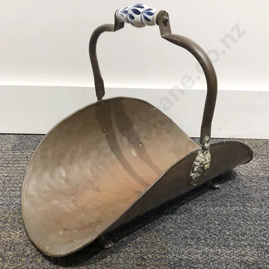 Copper and Brass Kindling Basket