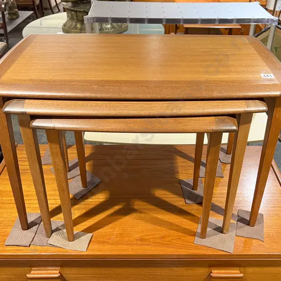 Mid-Century Teak Nest of Three Tables