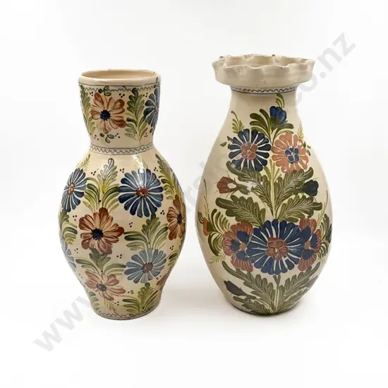 Two Hand Painted Italian Vases
