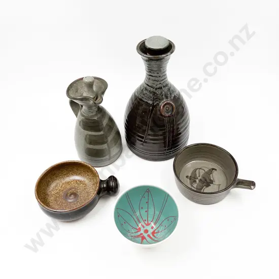 Five Pieces of Assorted Pottery