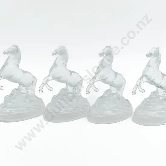 Four Glass Horse Ornaments