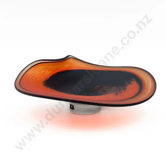 de Flute NZ Art Glass Footed Bowl