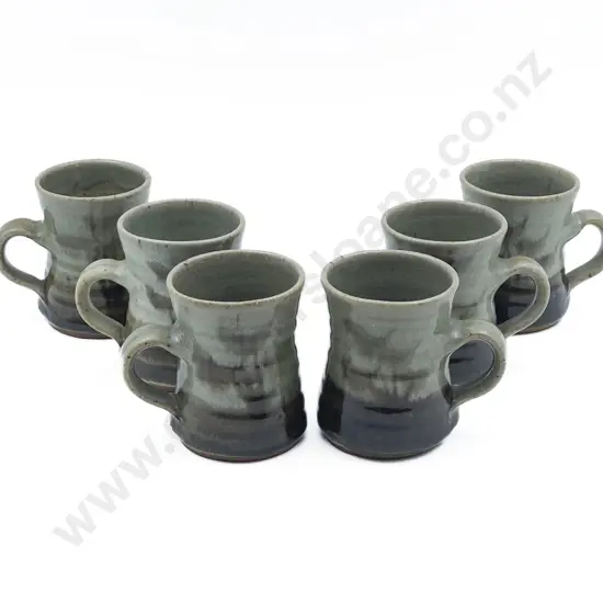 Six Mirek Smisek Pottery Mugs