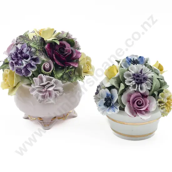 Two Ceramic Floral Ornaments