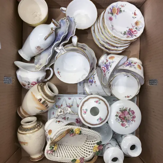Box of Assorted Fancy China