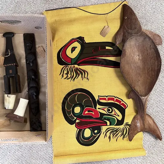 Quantity of Assorted Including Carved Bowl