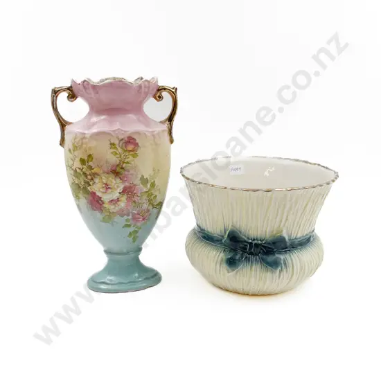 Stoke-on-Trent Mantel Vase and Small Planter