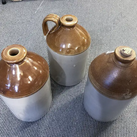 Three Stoneware Bottles