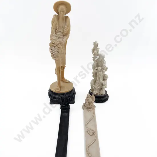 Box of Assorted Asian Ornaments etc