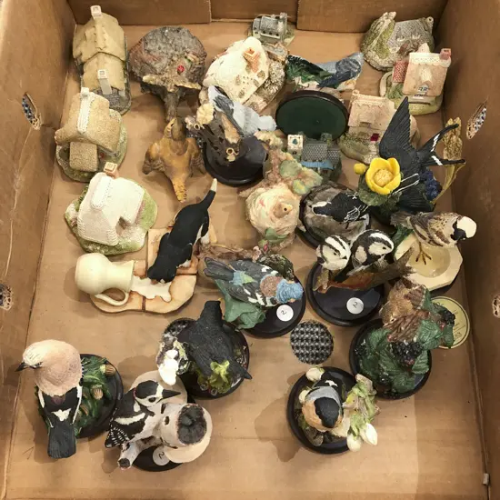 Box of Assorted Animal Ornaments etc