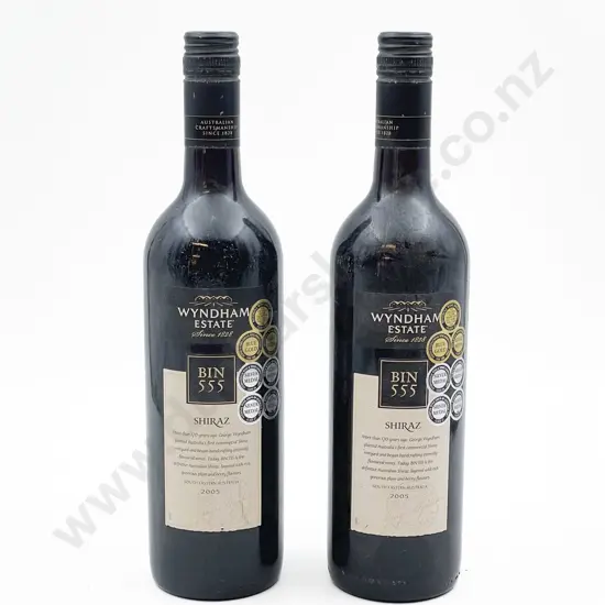 Two Bottles of Wyndham Estate Australian Shiraz 2005