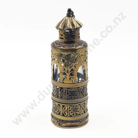 Brass Hanging Candle Lantern