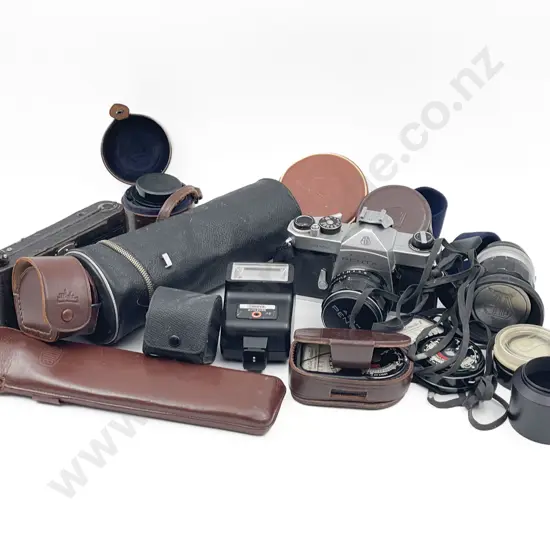 Quantity of Assorted Vintage Cameras and Accessories