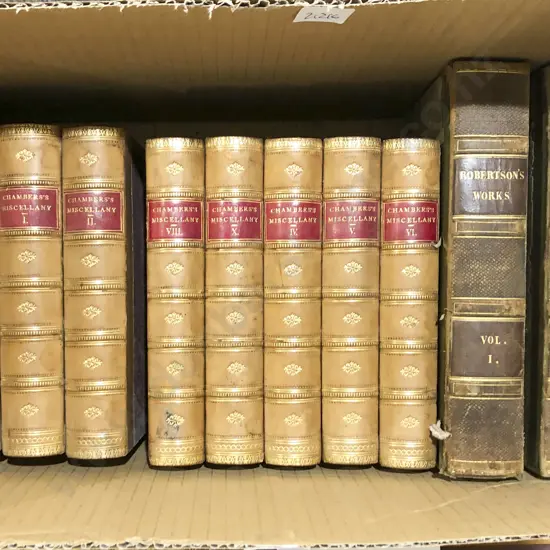 Box of Vintage Books including Robertson's Works Vol 1 & 2
