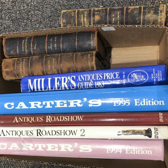 Box of Assorted Books Including Antique Price Guides