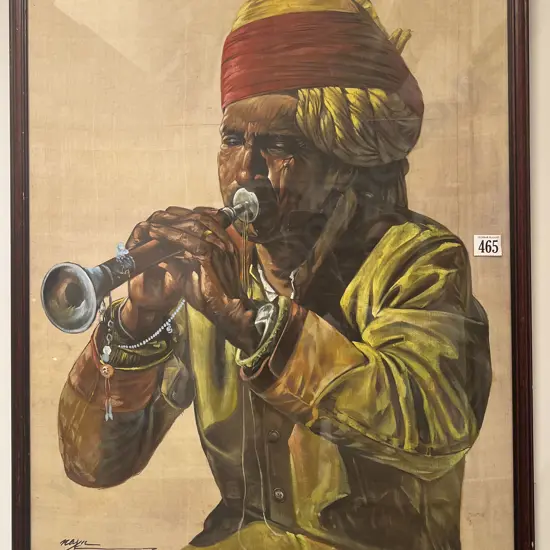 Framed Batik Portrait