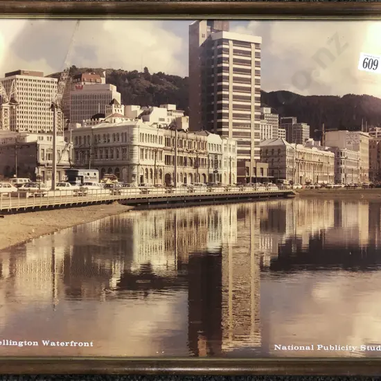 Vintage Print of Wellington Waterfront