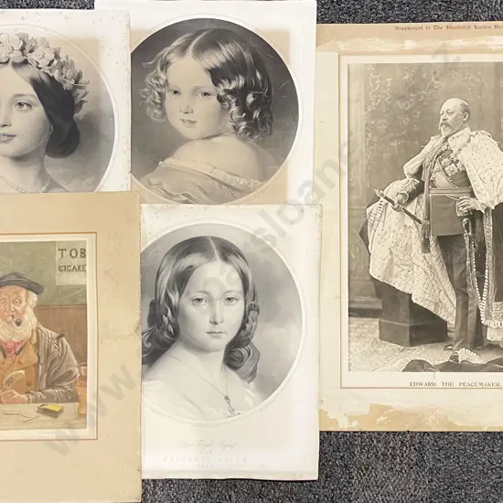 Five Assorted Vintage Prints