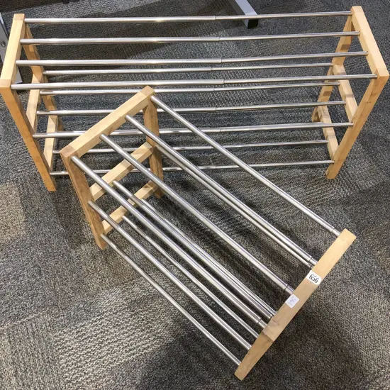 Pair of Modern Extendable Shoe Racks