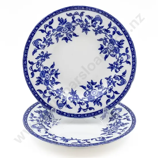 Two Wedgwood Blue and White Shallow Bowls