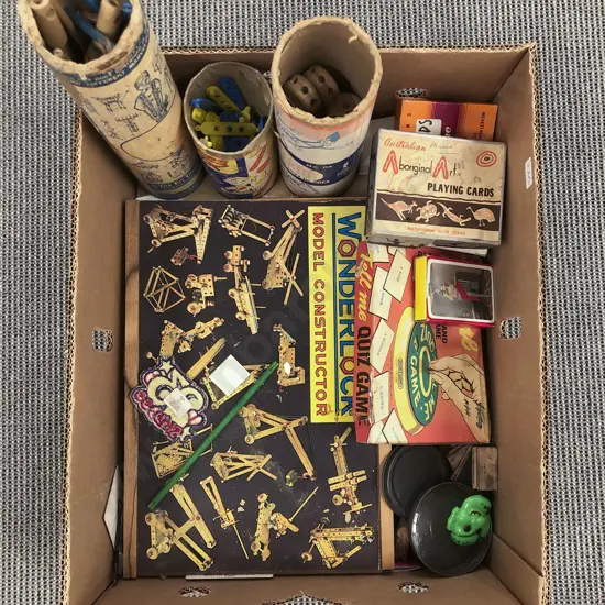 Box of Assorted Vintage Toys etc