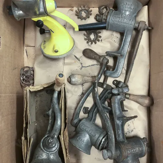 Box of Assorted Vintage Mincers