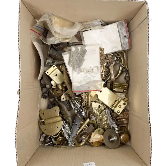 Box of Assorted Vintage Door Fittings etc