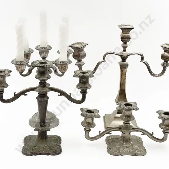 Four Assorted Candelabra