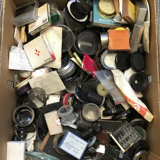 Quantity of Assorted Camera Parts and Accessories