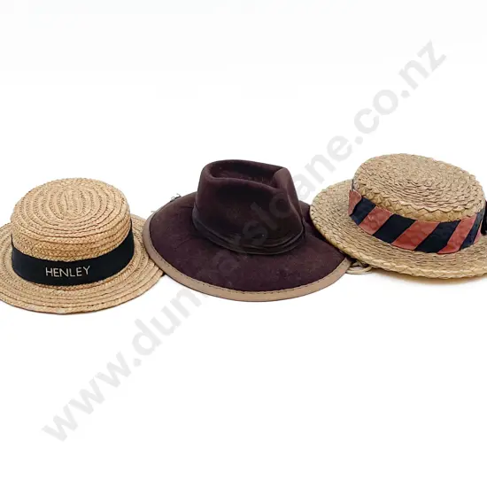 Three Vintage Dolls Hats