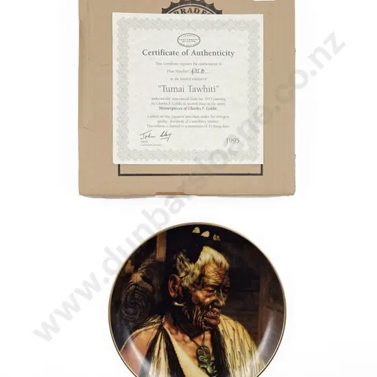 Temuka Charles F. Goldie Commemorative Plate