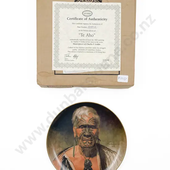 Temuka Charles F. Goldie Commemorative Plate