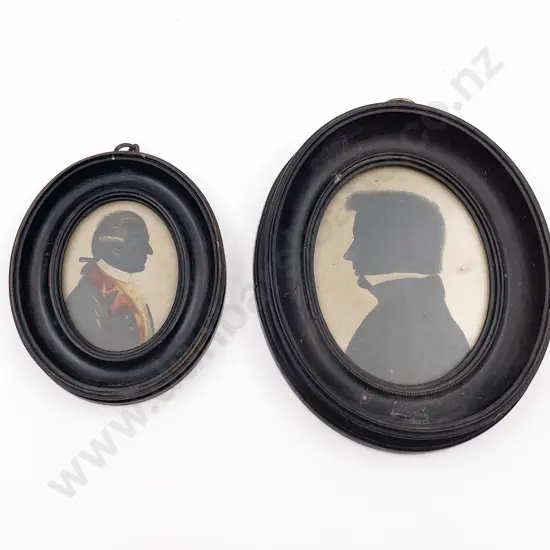 Two Victorian Portrait Silhouettes