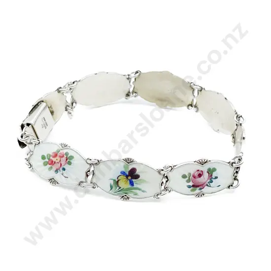 Norway Sterling Silver and Enamel Bracelet