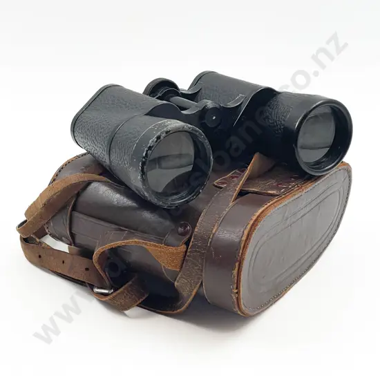 Pair Of Carl Zeiss Jena Binoctem 7 x 50 Binoculars & Leather Case