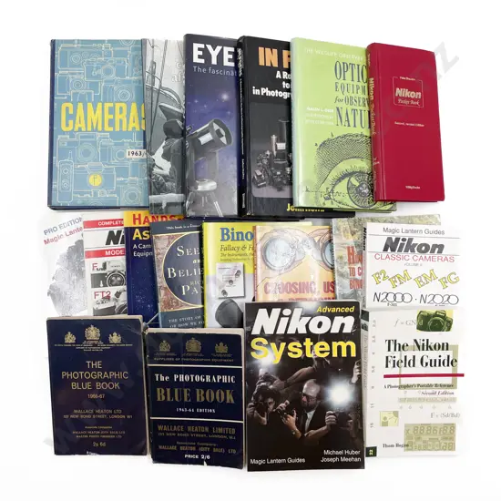 Carton Of Books On Cameras Binoculars & Optics Astronomy etc