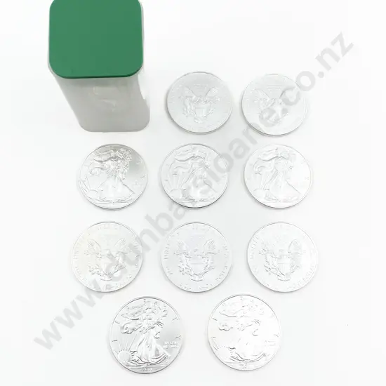 USA 2011 American Eagle Unc $1 Coins 1oz Fine Silver x 10
