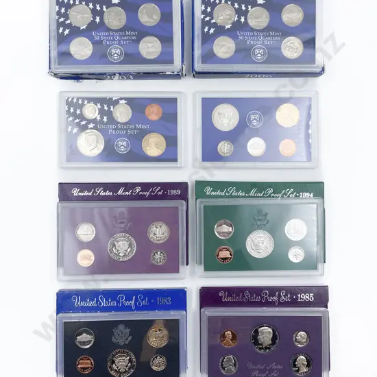 US Mint Proof Sets 1983 1985 1989 1994 2003 2006