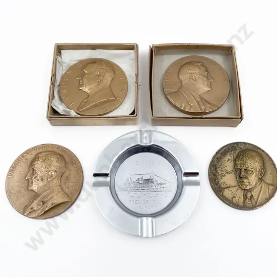 Four US Presidential Bronze Medallions