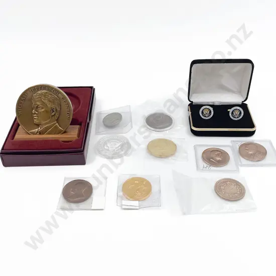 US Collection Ten President Medallions and pair cuff links