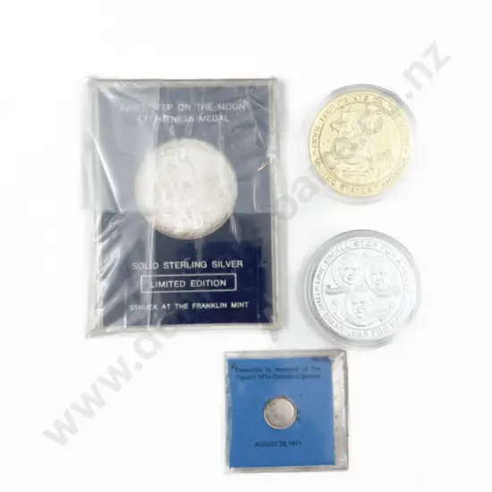 Franklin Mint Ltd Ed Sterling SIlver First Step Medallion