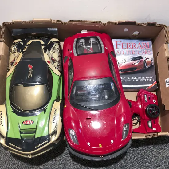 Two Sports Car Models with Ferrari Book