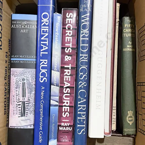 Box of Assorted Art and Floor Rug Reference Volumes