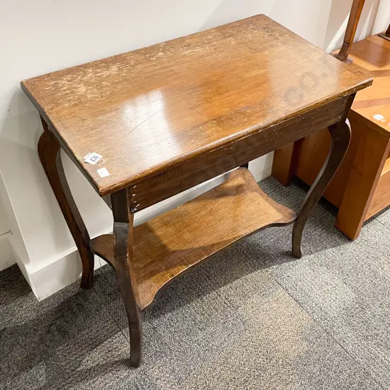 Inlaid Two Tier Occasional Table