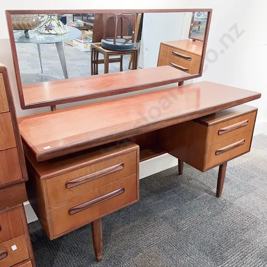 G Plan Mid-Century Teak Mirror Back Dressing Table