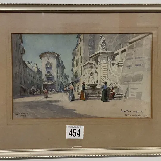 C N Worsley - Fountain Under the Torre Della Pallata Breschia