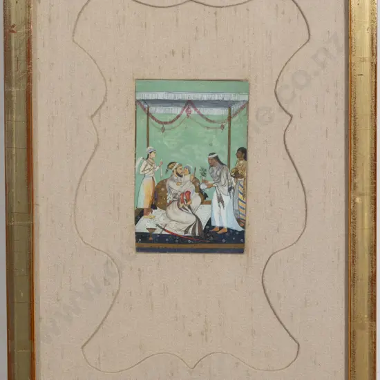 Late C19th Moghul School - Shah Jahan with Dara Shikoh