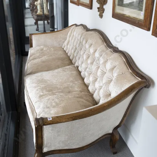 Late C19th French Walnut Salon Sofa